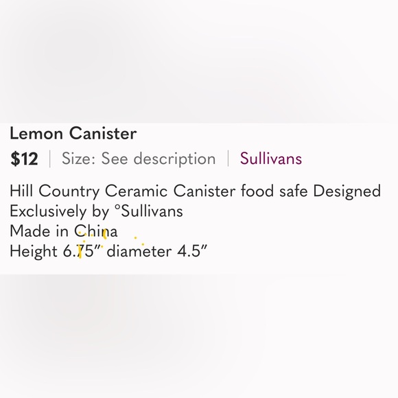 Beautiful Vintage Lemon 🍋 Food Safe Canister - Picture 4 of 5